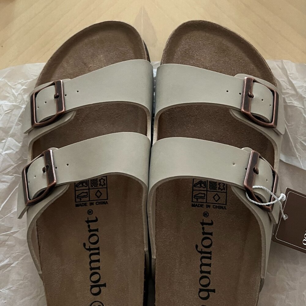 Qomfort Summer Cork Sandals - Size 38 Tan
